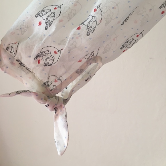 NWT 100% Silk Juicy Couture Angel Lovebirds Dress - Picture 10 of 13